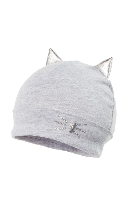 Jamiks - Czapka dziecięca aplikacja szary TERRA.JWD073