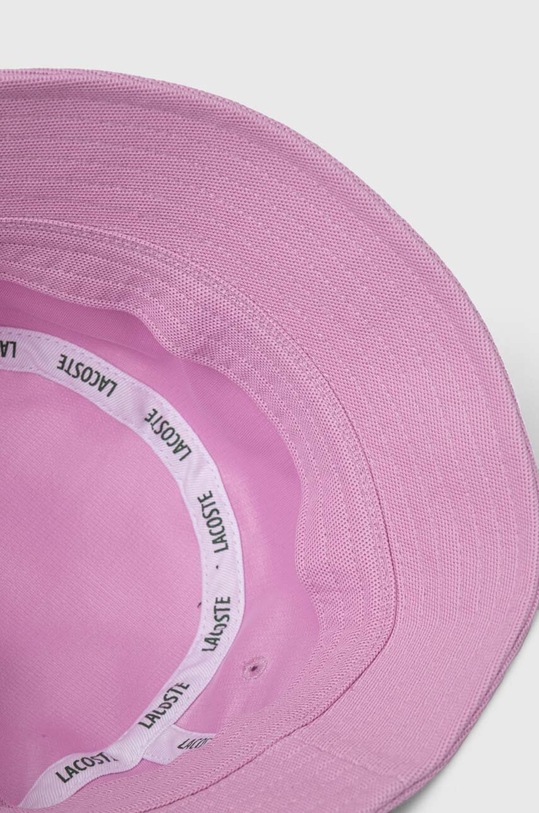Lacoste kapelusz bawełniany różowy RK2056