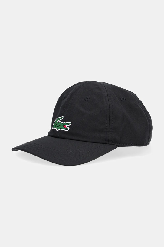 Lacoste czapka z daszkiem aplikacja czarny RK2450