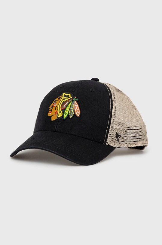 47 brand - Czapka aplikacja czarny H.BRANS10CTP.NY