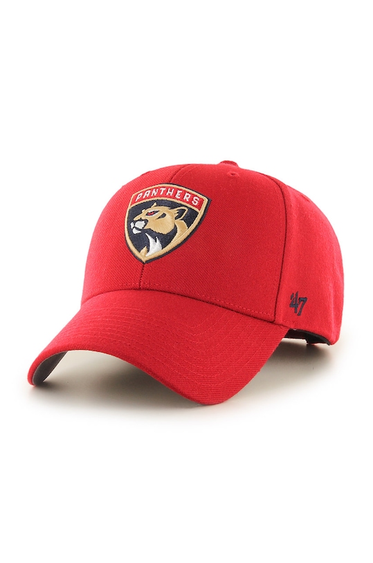 47 brand - Czapka z daszkiem NHL Florida Panthers z domieszką wełny czerwony H.MVP26WBV.RD