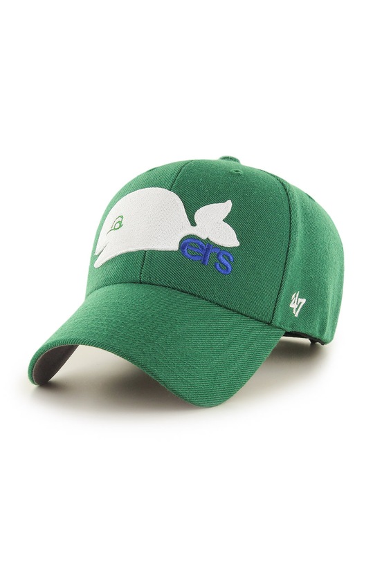 47 brand - Czapka z daszkiem NHL Vintage Hartford Whalers z domieszką wełny zielony HVIN.MVP44WBV.KY79