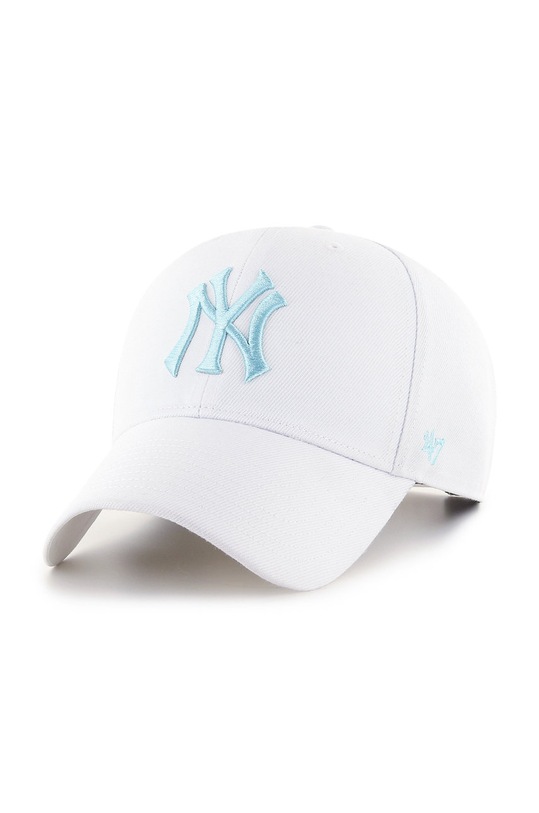 47brand - Kšiltovka s příměsí vlny bílá B.MVPSP17WBP.WHB