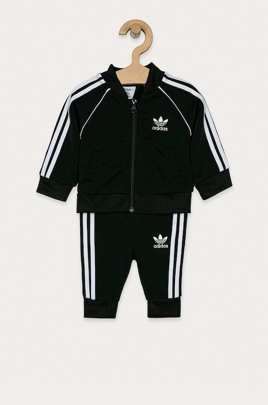 adidas Originals - Παιδική φόρμα 62-104 cm πλεκτό ύφασμα μαύρο GN8441