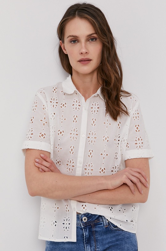 Pepe Jeans Koszula bawełna biały PL303978.803