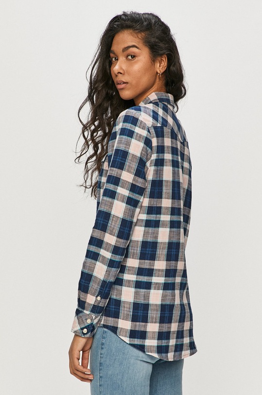 Wrangler - Camasa din bumbac bleumarin W5N13TXTU