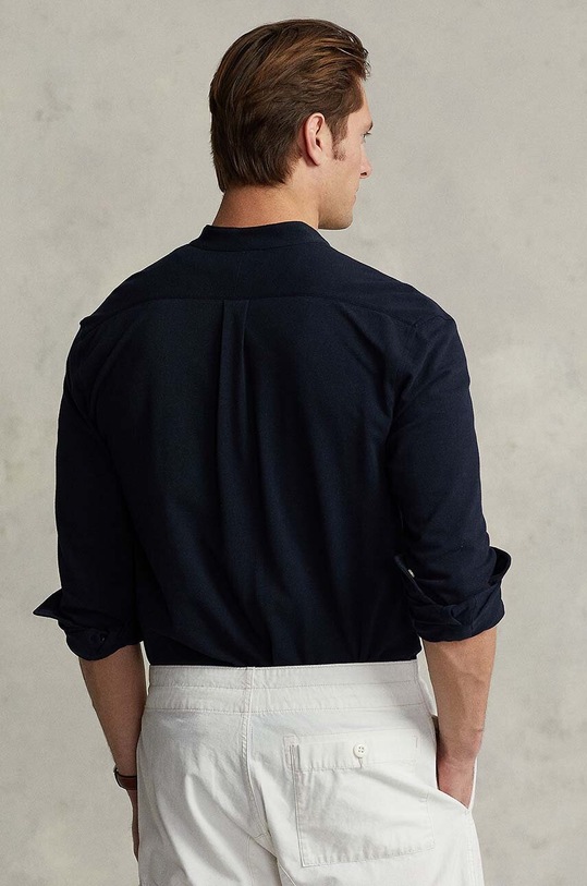 Polo Ralph Lauren - Βαμβακερό πουκάμισο 710742468003 σκούρο μπλε SS21