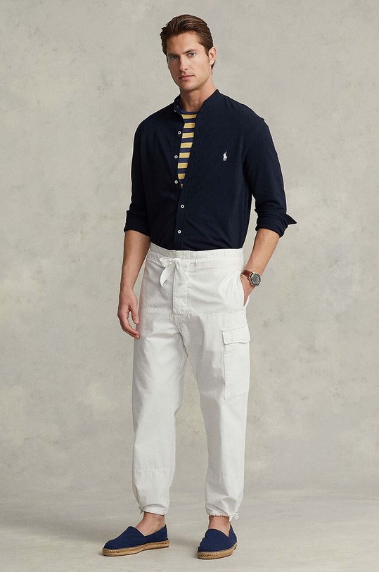 Ρούχα Polo Ralph Lauren - Βαμβακερό πουκάμισο 710742468003 σκούρο μπλε