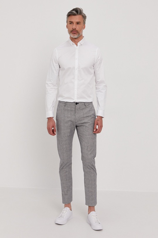 Oblečenie Armani Exchange - Bavlnená košeľa 3KZC14.ZNAUZ biela