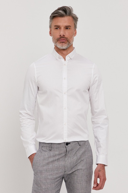 Armani Exchange - Bavlnená košeľa 3KZC14.ZNAUZ biela