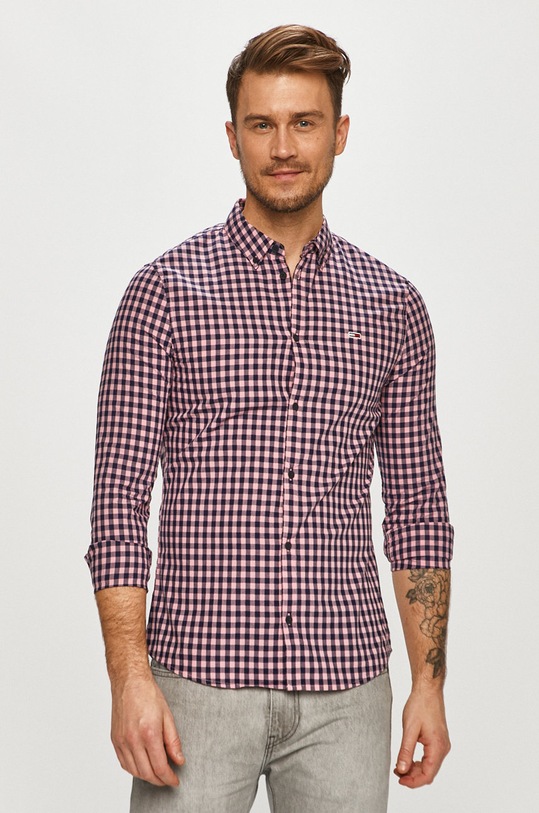 Tommy Jeans - Bavlnená košeľa DM0DM10148.4891 fialová
