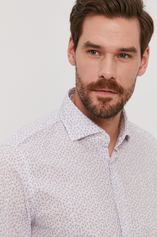 Strellson Koszula bawełniana wzorzyste niebieski 30026174