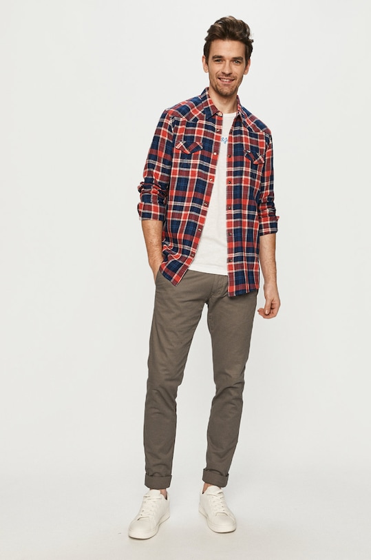 Îmbrăcăminte Wrangler - Camasa W5A03TXA4 rosu