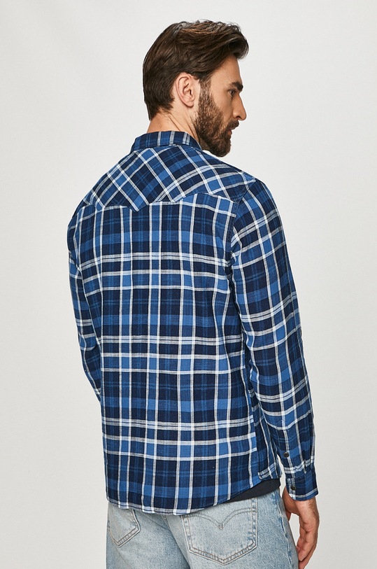 Wrangler - Bavlněná košile modrá W5A03TX50