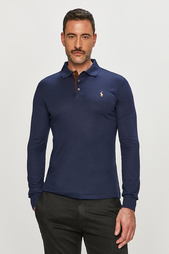 Polo Ralph Lauren longsleeve Bombaž mornarsko modra 710671785001