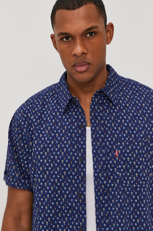 Levi's Koszula bawełniana wzorzyste niebieski 86627.0031