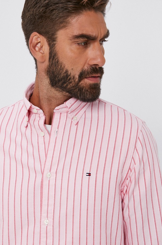 Tommy Hilfiger Koszula bawełniana wzorzyste różowy MW0MW17558.4891