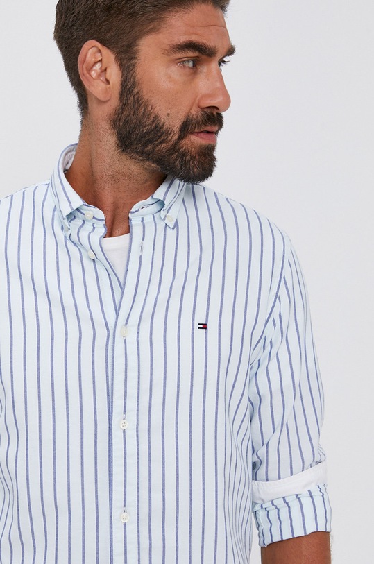 Tommy Hilfiger Koszula bawełniana wzorzyste niebieski MW0MW17558.4891