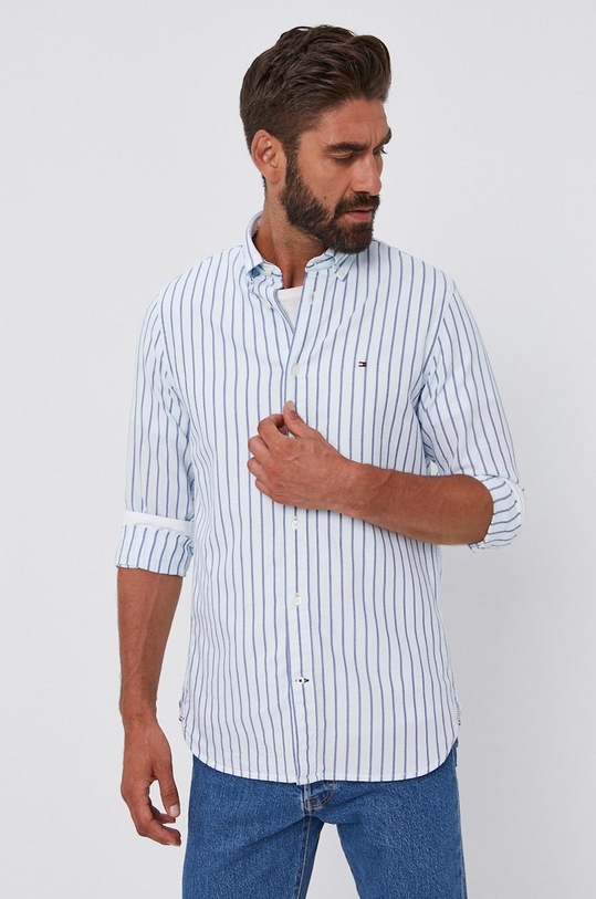 Tommy Hilfiger Koszula bawełniana MW0MW17558.4891 niebieski