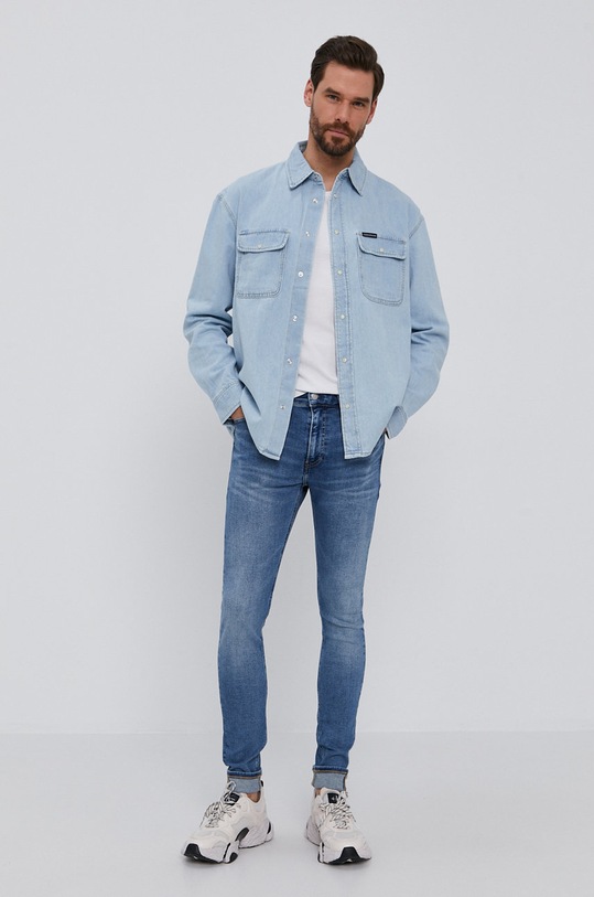 Odzież Calvin Klein Jeans Koszula jeansowa J30J318036.4891 J30J318036.4891 niebieski