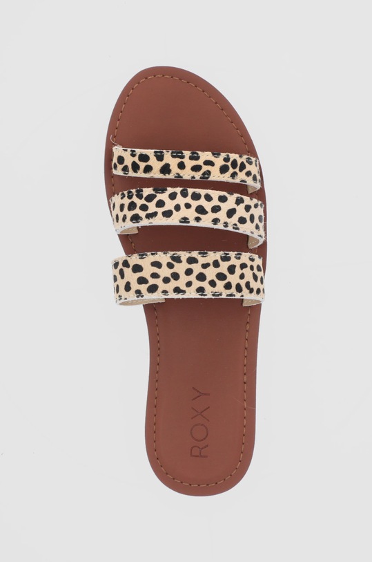 Roxy Klapki skórzane brązowy ARJL200791