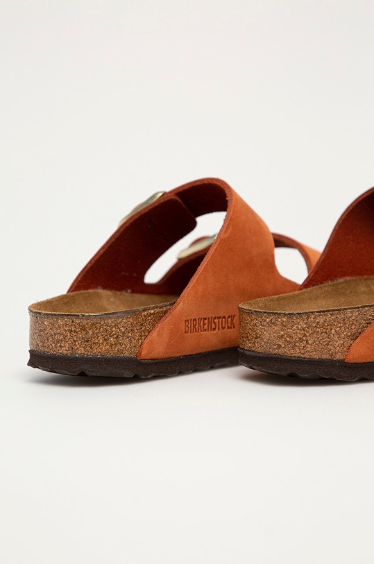 Shoes Birkenstock suede sliders Arizona 1019042 brown