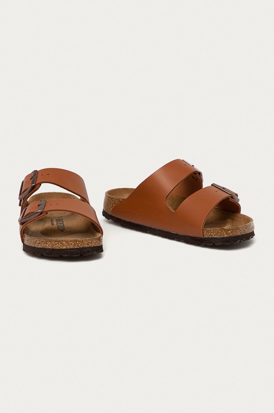 Kožené pantofle Birkenstock Arizona 1019075 hnědá AA00