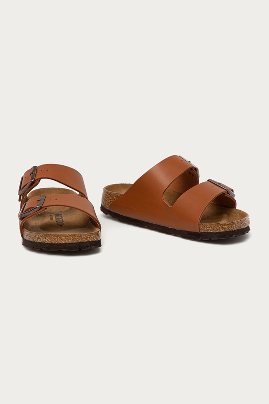 Шкіряні шльопанці Birkenstock Arizona 1019075 коричневий AA00