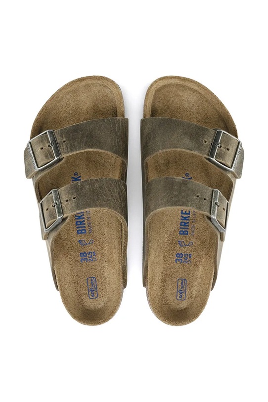 Birkenstock slapi de piele Arizona 1019377 verde