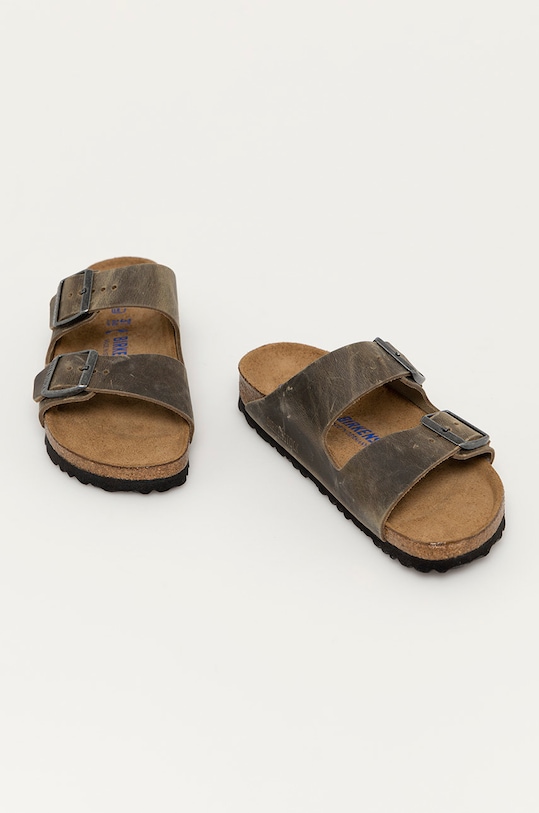 Kožené šľapky Birkenstock Arizona 1019377 zelená SS22