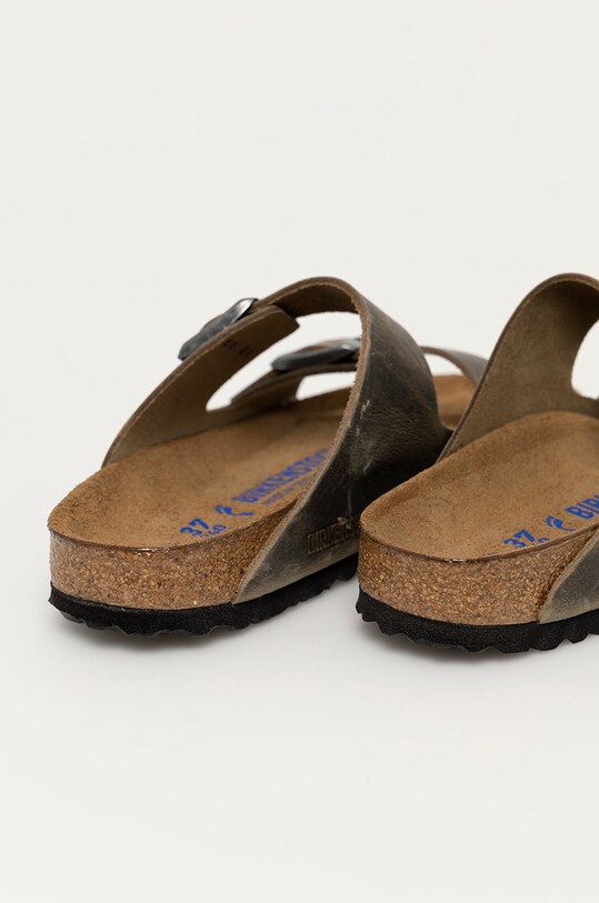 Încălțăminte Birkenstock slapi de piele Arizona 1019377 verde