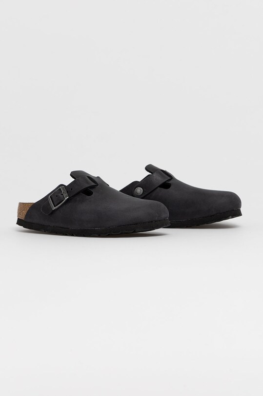 Kožené šľapky Birkenstock Boston 59463 čierna SS22
