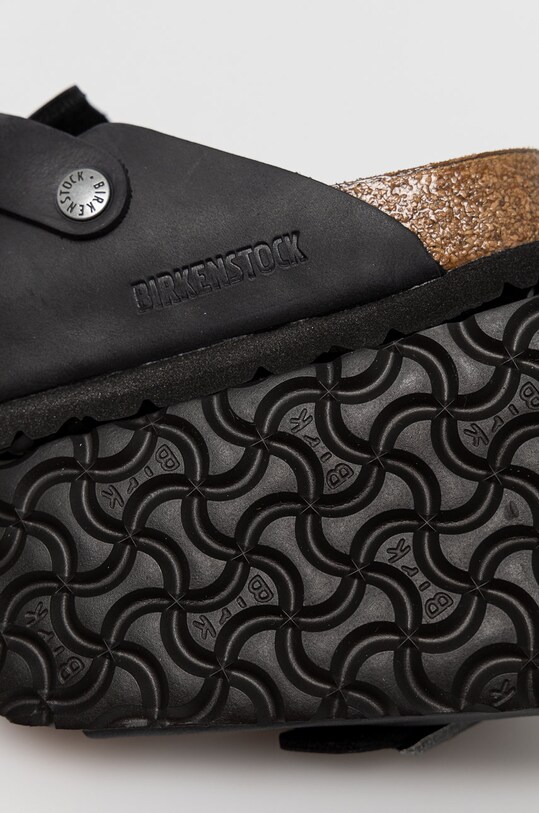 Kožené šľapky Birkenstock Boston 59463 čierna