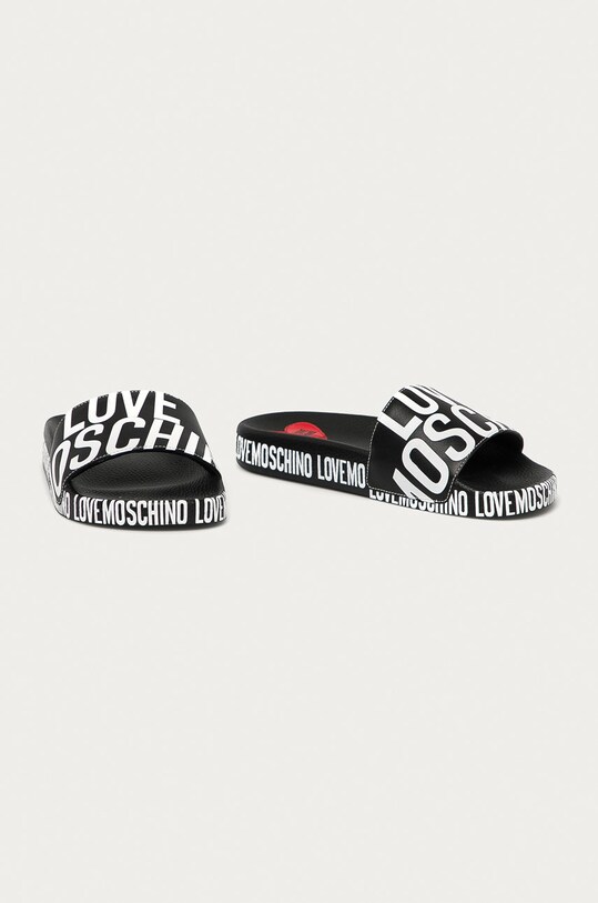 Love Moschino - Klapki JA28032G1CI12000 czarny SS21