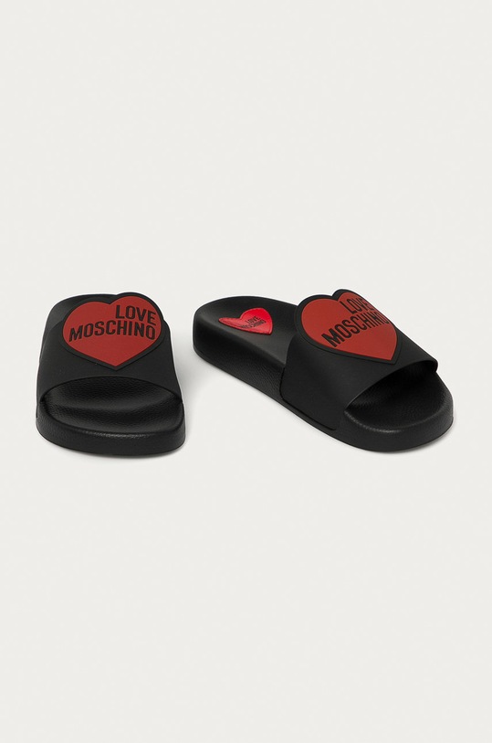 Love Moschino - Klapki JA28042G1CI13000 czarny SS21