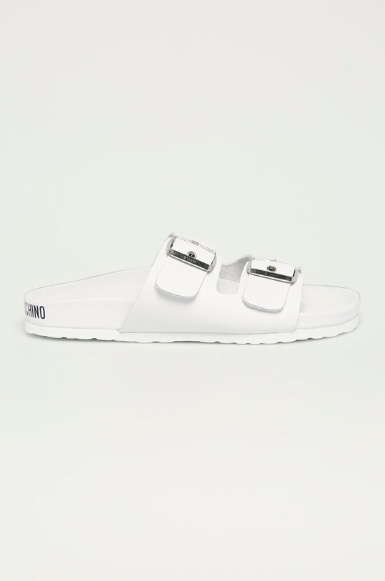 Love Moschino - Slapi de piele piele alb JA28063G1CIA0100
