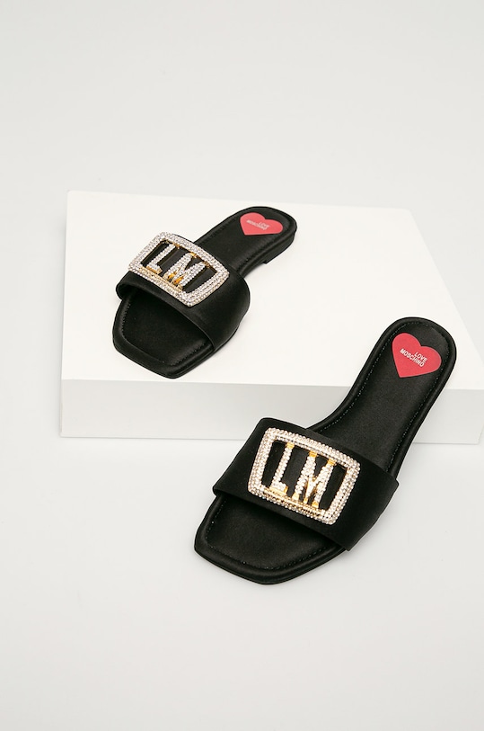 Love Moschino Klapki czarny JA28231C0CJI0000