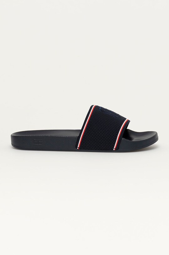 Παντόφλες Tommy Hilfiger φλατ σκούρο μπλε FW0FW05456