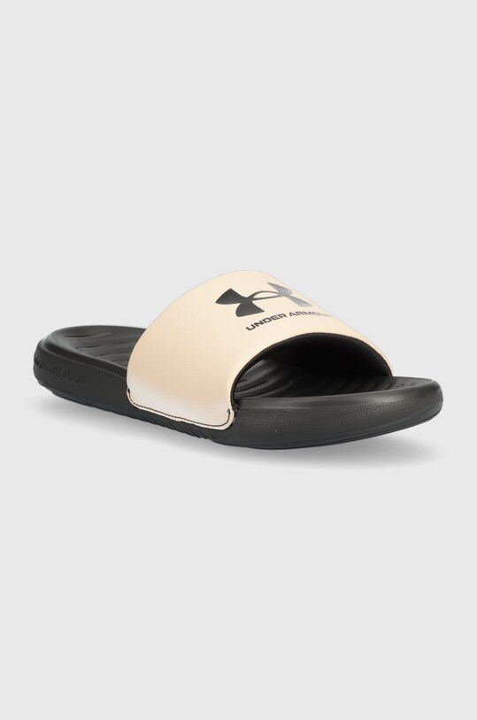 Under Armour klapki 3023772 beżowy SS23