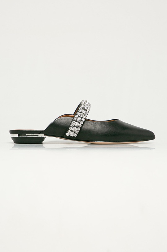 Kurt Geiger London - Klapki skórzane Princely płaski czarny PRINCELY.00