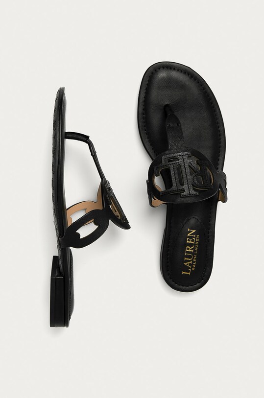 Lauren Ralph Lauren - Japonki skórzane 802840596001 802840596001 czarny