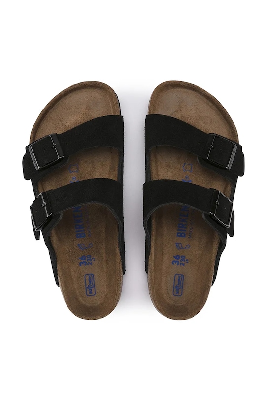 Semišové šľapky Birkenstock Arizona SFB 951323 čierna