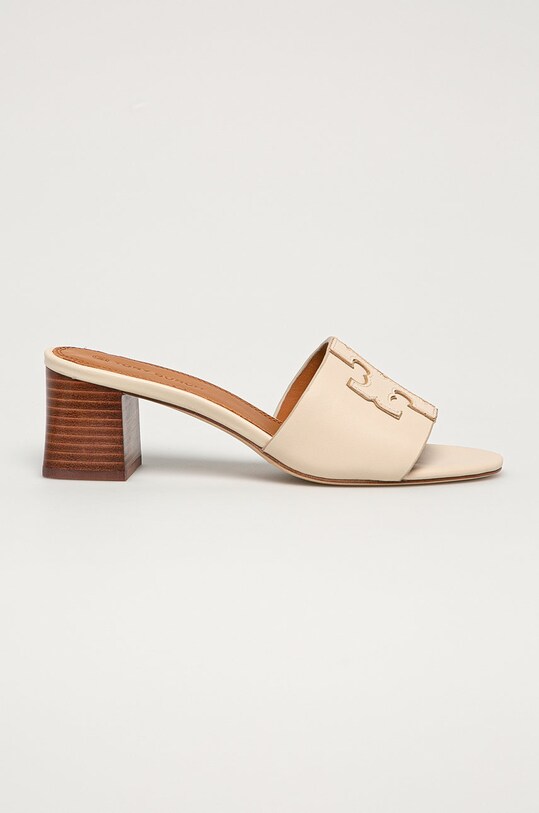 Tory Burch - Kožené pantofle Ines přírodní kůže béžová 66261.101
