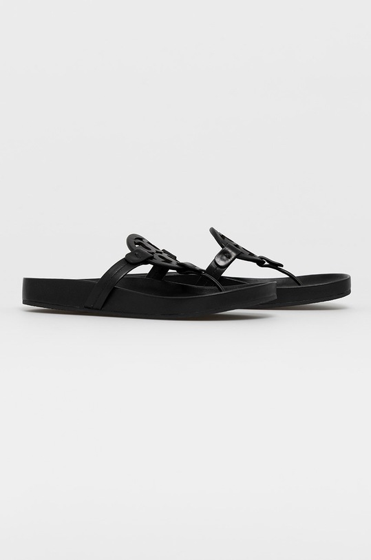 Kožené žabky Tory Burch 81032.004 čierna SS21