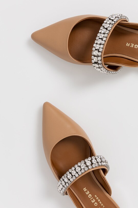 Kurt Geiger London Klapki skórzane Princely brązowy PRINCELY