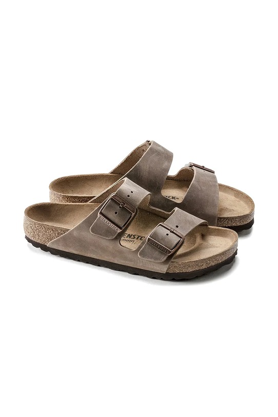Nubuck παντόφλες Birkenstock Arizona καφέ 352201