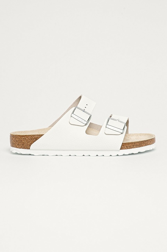Birkenstock papuci din piele Arizona alb 51131