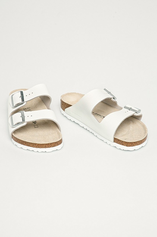 Birkenstock papuci din piele Arizona 51131 alb SS22