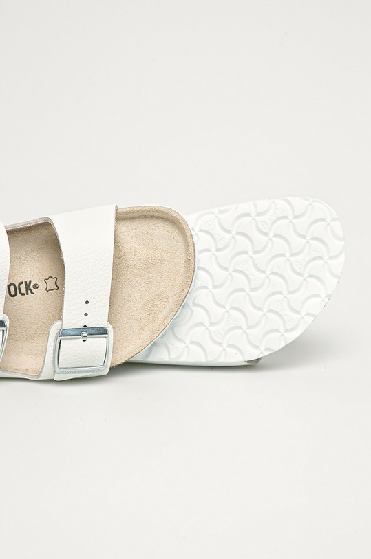 Încălțăminte Birkenstock papuci din piele Arizona 51131 alb