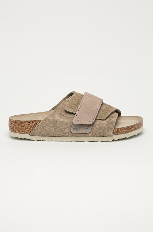 Birkenstock - Kožené pantofle Kyoto přírodní kůže šedá 1019205